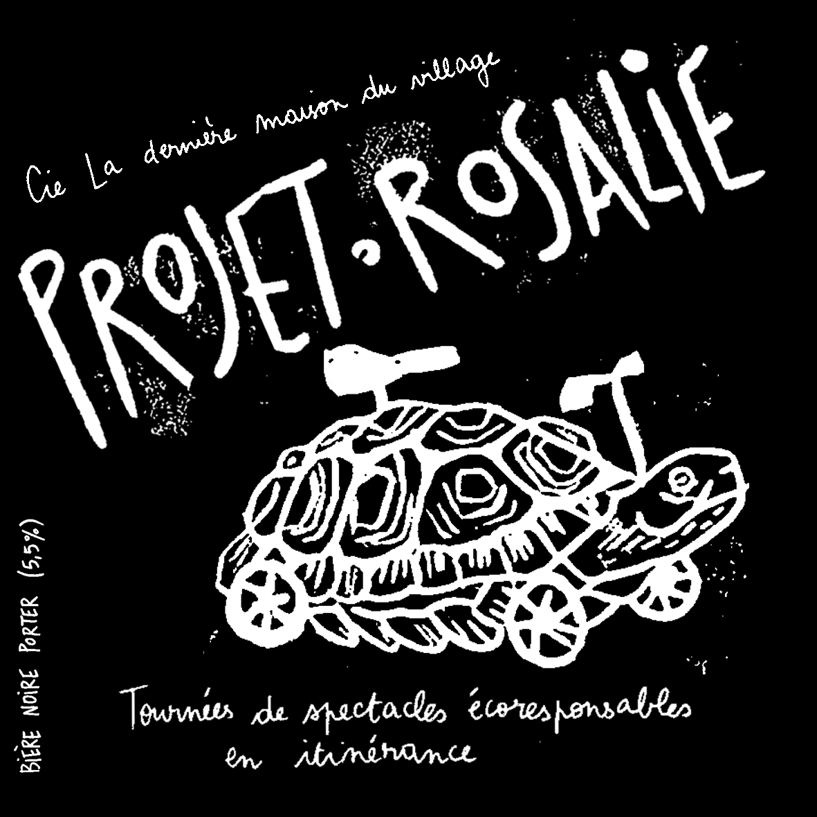 étiquette bière Projet Rosalie faite maison